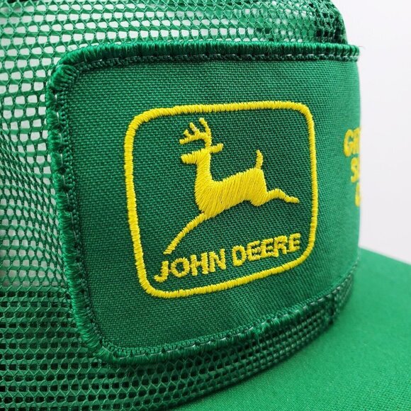 John Deere Vintage Snapback Hat K-Products Full Mesh Greenline Service Patch NWT - Picture 8 of 13